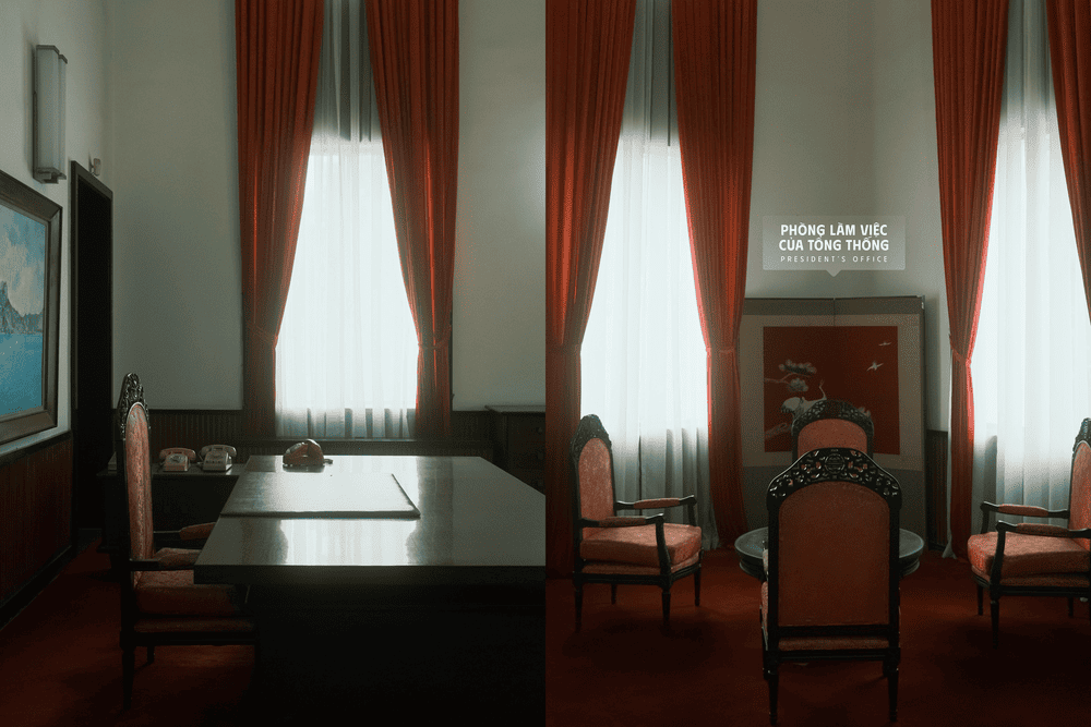The working office of President Nguyen Van Thieu (Source: Dinh Doc Lap - Independence Palace)